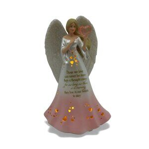 THOMAS KINKADE In Our Hearts To Stay Angel Figurine Light of Love Collection